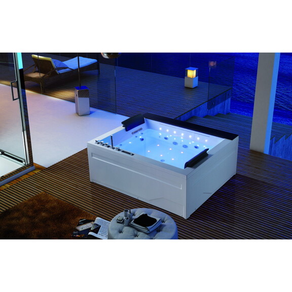 71 inch acrylic double massage bathtub white W1166...