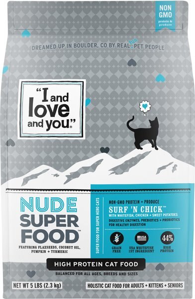 I and Love and You Nude Super Food Surf 'n Chick Grain-Free Dry Cat Food