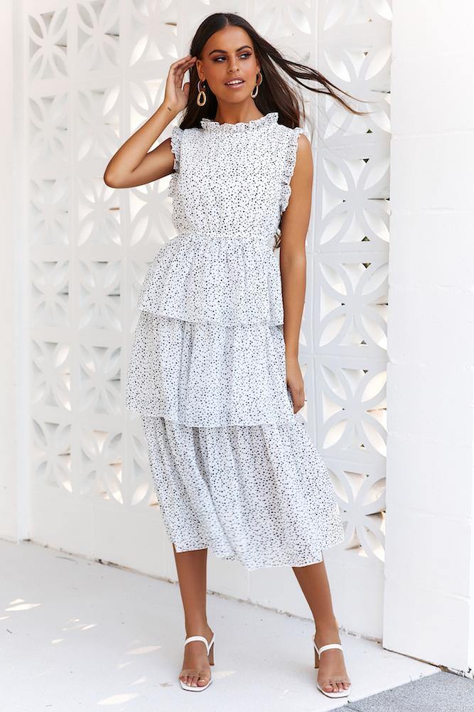 No Need To Fear Midi Dress White