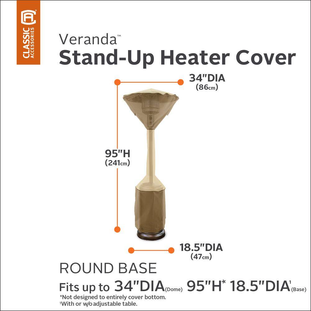 Classic Accessories Veranda Round Stand-Up Patio Heater Cover 73112