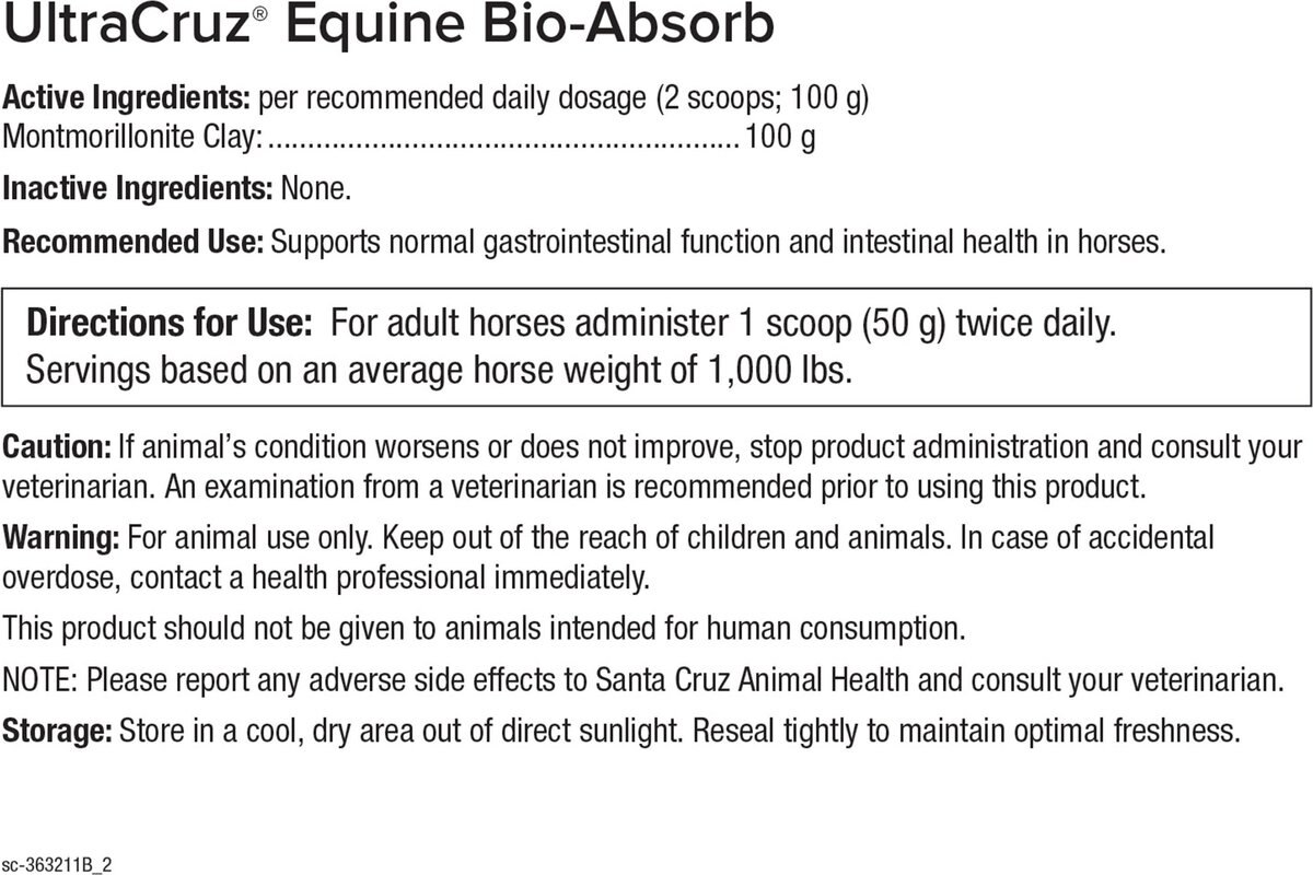 UltraCruz Bio-Absorb Digestive Health Powder Horse Supplement