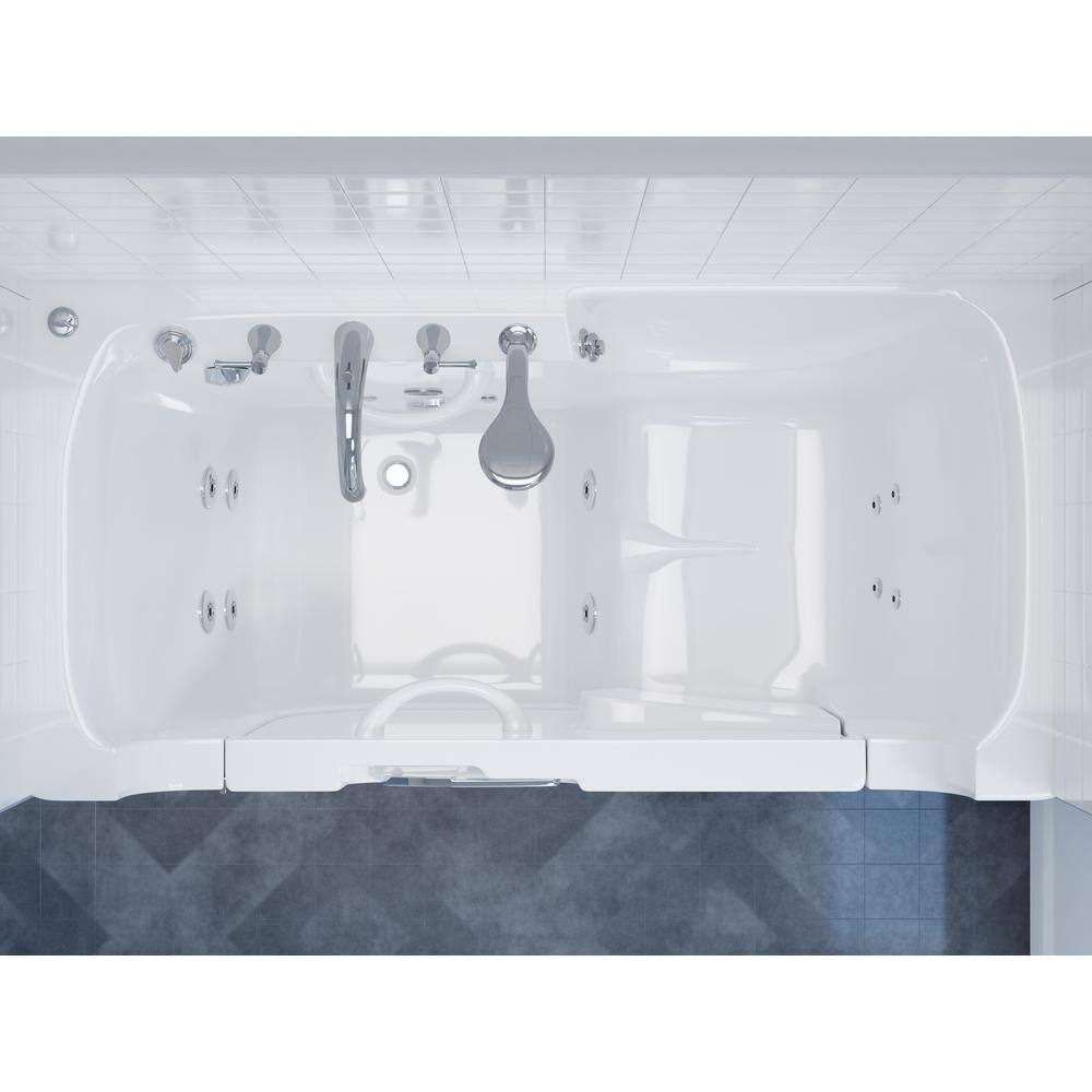 Universal Tubs HD Series 60 in. LD White Walk-In Whirlpool Tub with Fast Drain HD3060WCALWH