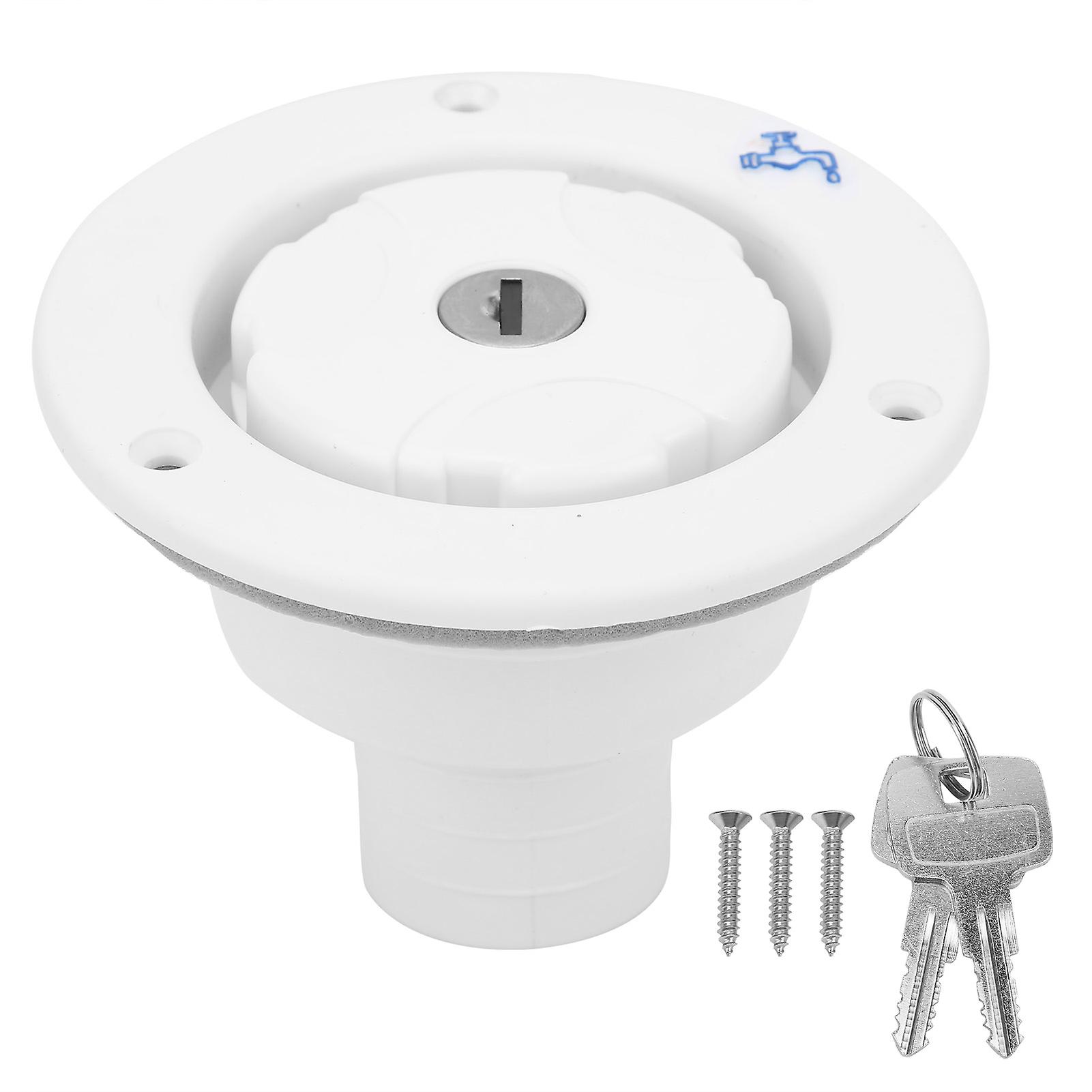 Water Locking Cap With Lock Gravity Modification Parts For Motorhome Caravan Boat Carwhite