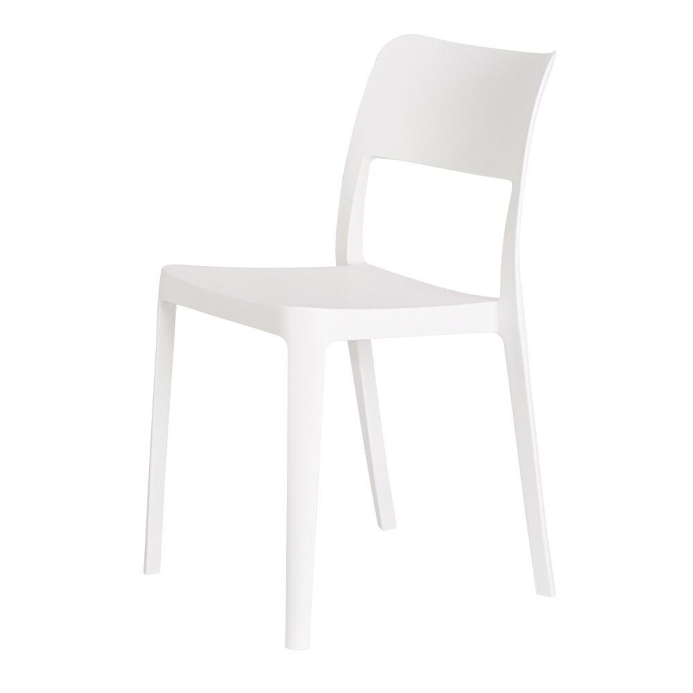 La Vie Resin Stackable  Weather Armless Chair  Set of 2