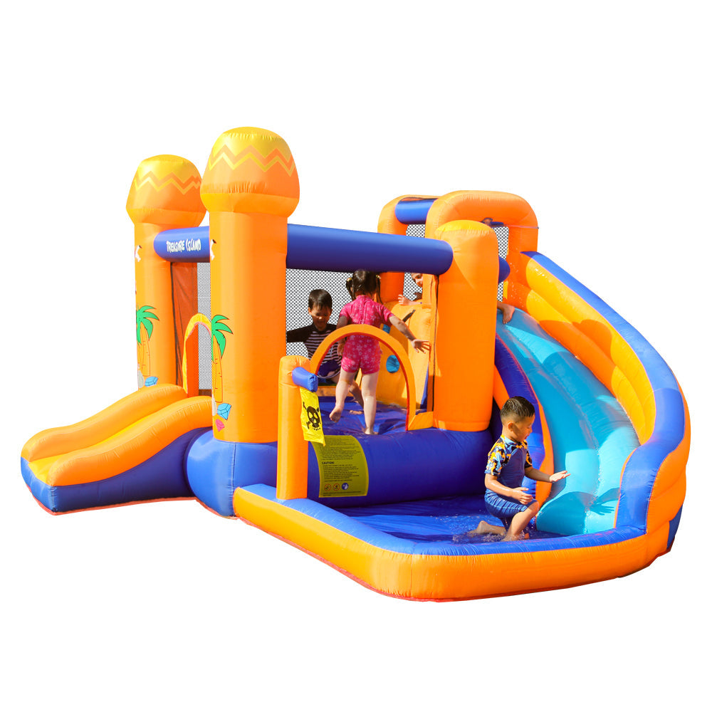 MultiEase Inflatable Kids Water Slide Park Bounce Splash Pool Patio