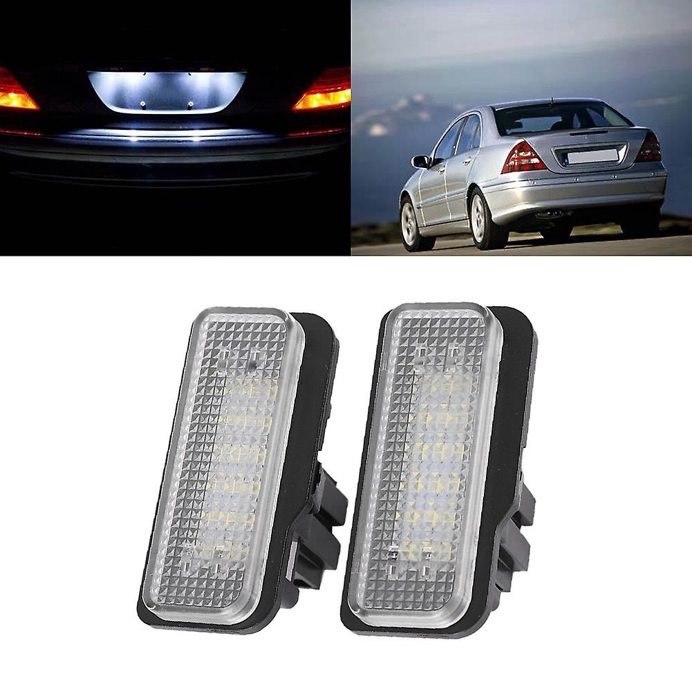 Pair Of Led License Number Plate Light Lamp Fit For Mercedes Benz S203 Estate W211 C219 R171