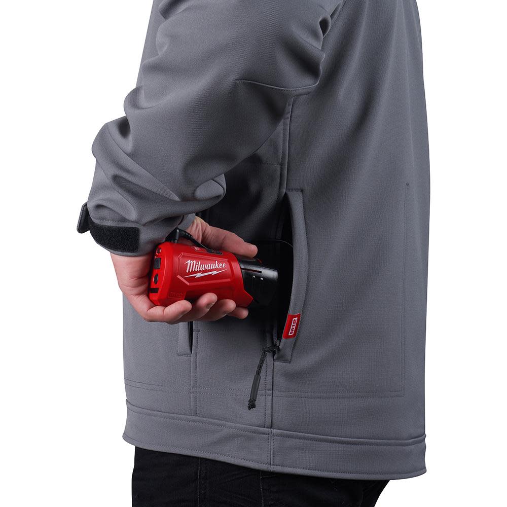 Milwaukee M12 Heated TOUGHSHELL Jacket Kit Gray 2X