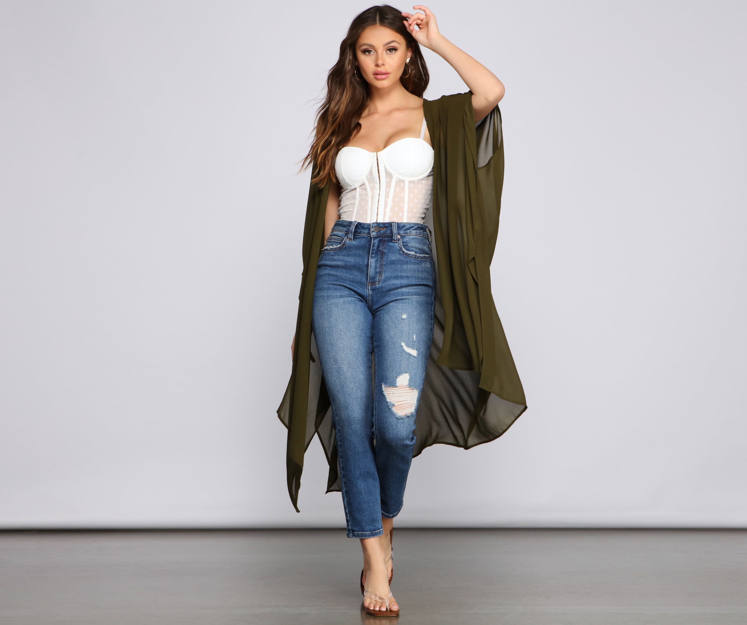 Essential Oversized Chiffon Kimono