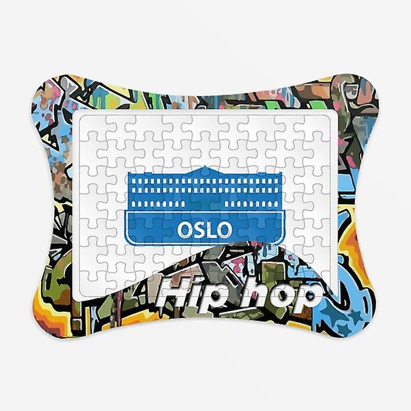 Oslo Norway Blue Landmark Pattern Puzzle Jigsaw Toy