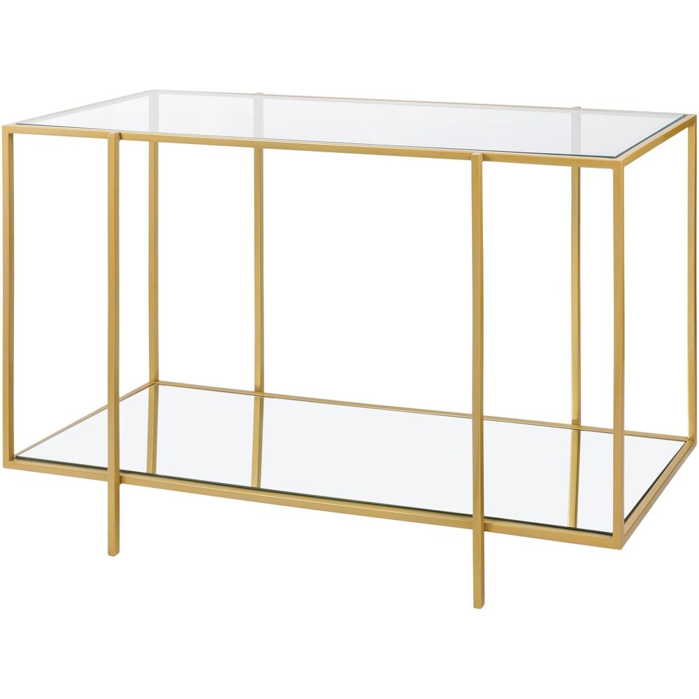 Alecsis Glass Two Tier 30 inch Console Table