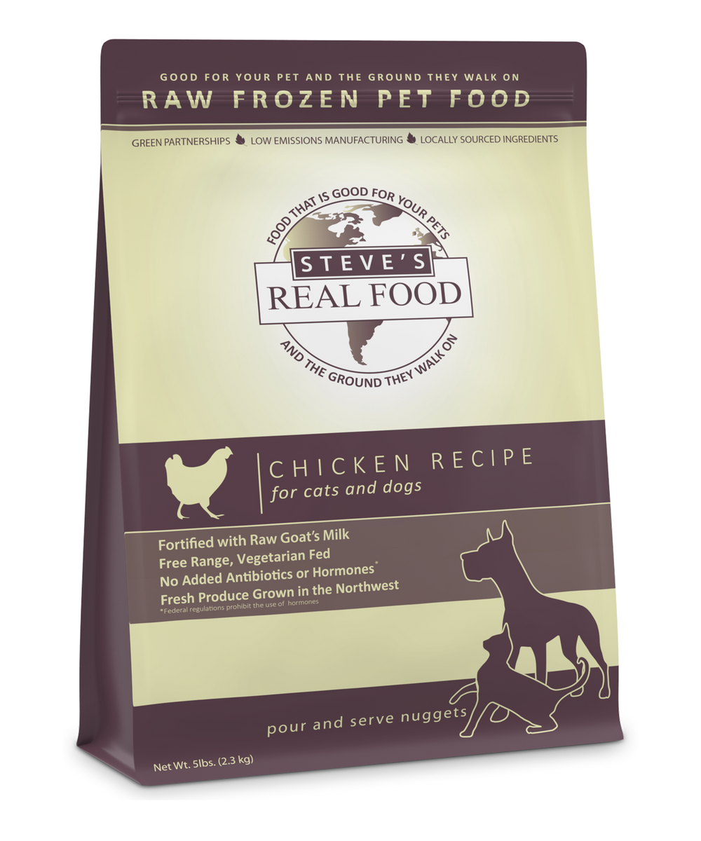 Steve's Real Food Raw Frozen Chicken Diet Food for Dogs and Cats