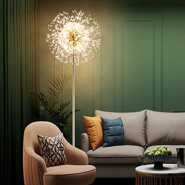 Elegant Floor Lamp Dandelion Floor Lamp Luxury Bedroom Bedside Lamp Vertical Living Room Study Marble Lamps Modern Reading Light