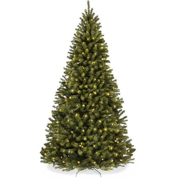 PreLit Artificial Spruce Christmas Tree w/ Foldable Metal Base