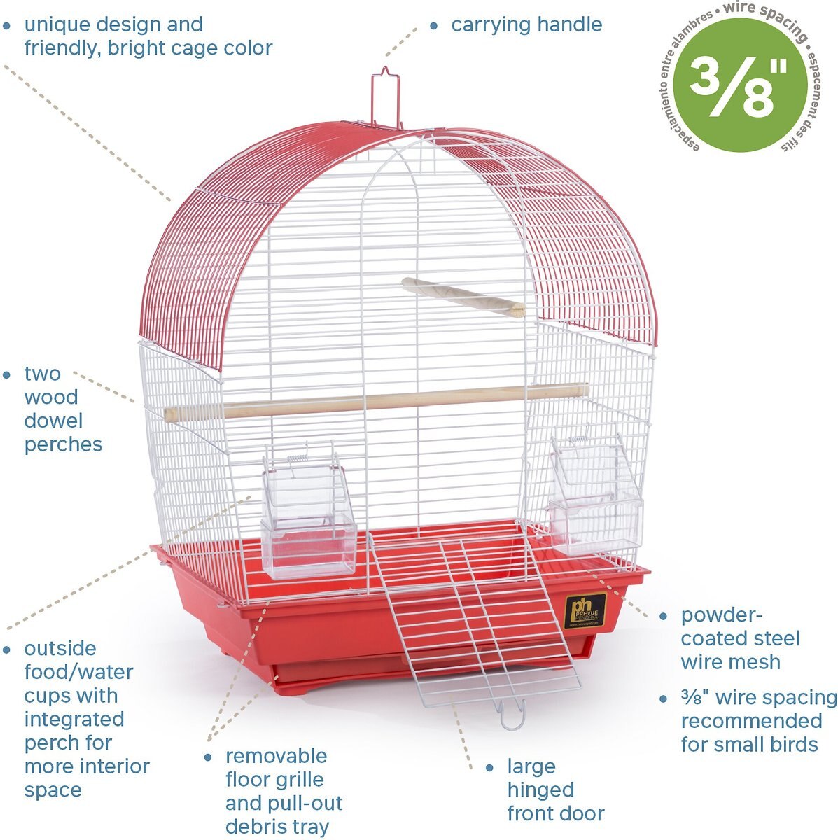 Prevue Pet Products Southbeach Dome Top Bird Cage