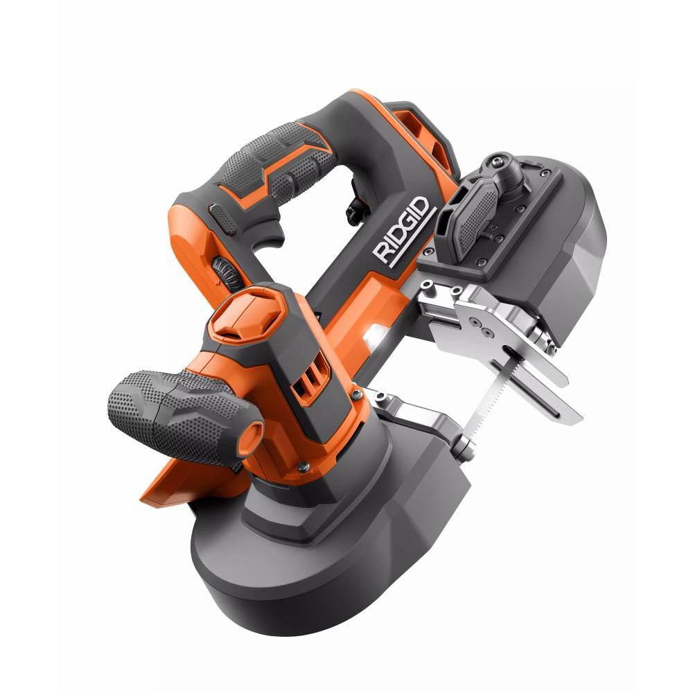 RIDGID 18V Cordless Compact Band Saw Kit with 18V Lithium-Ion Max Output 4.0 Ah Battery and Charger R8604B-AC9540