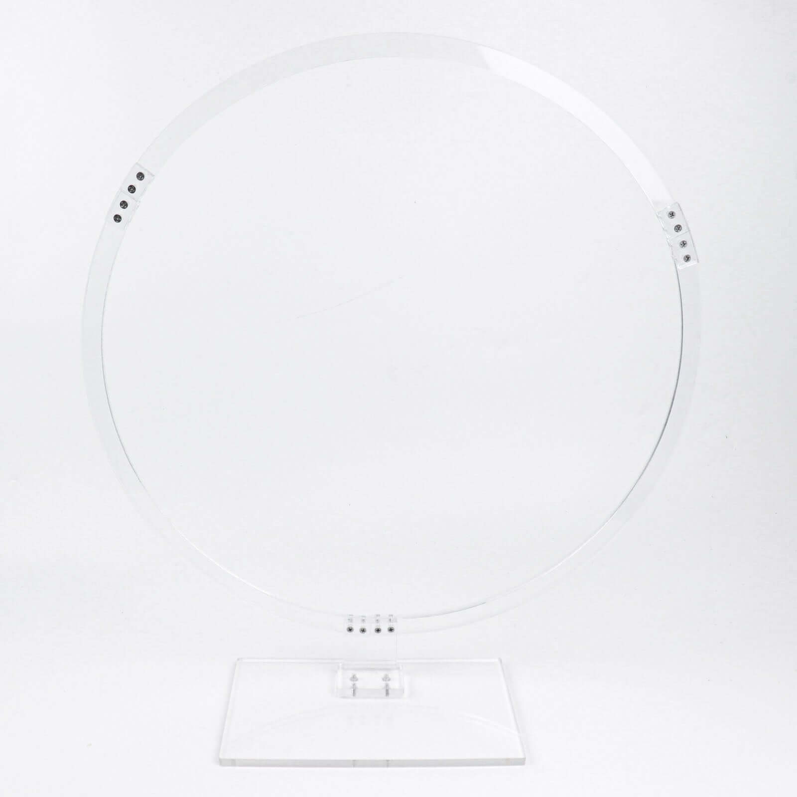 Clear Acrylic Table Wedding Arch Hoop Stand Centerpiece, Round Wreath Tabletop Decor 26