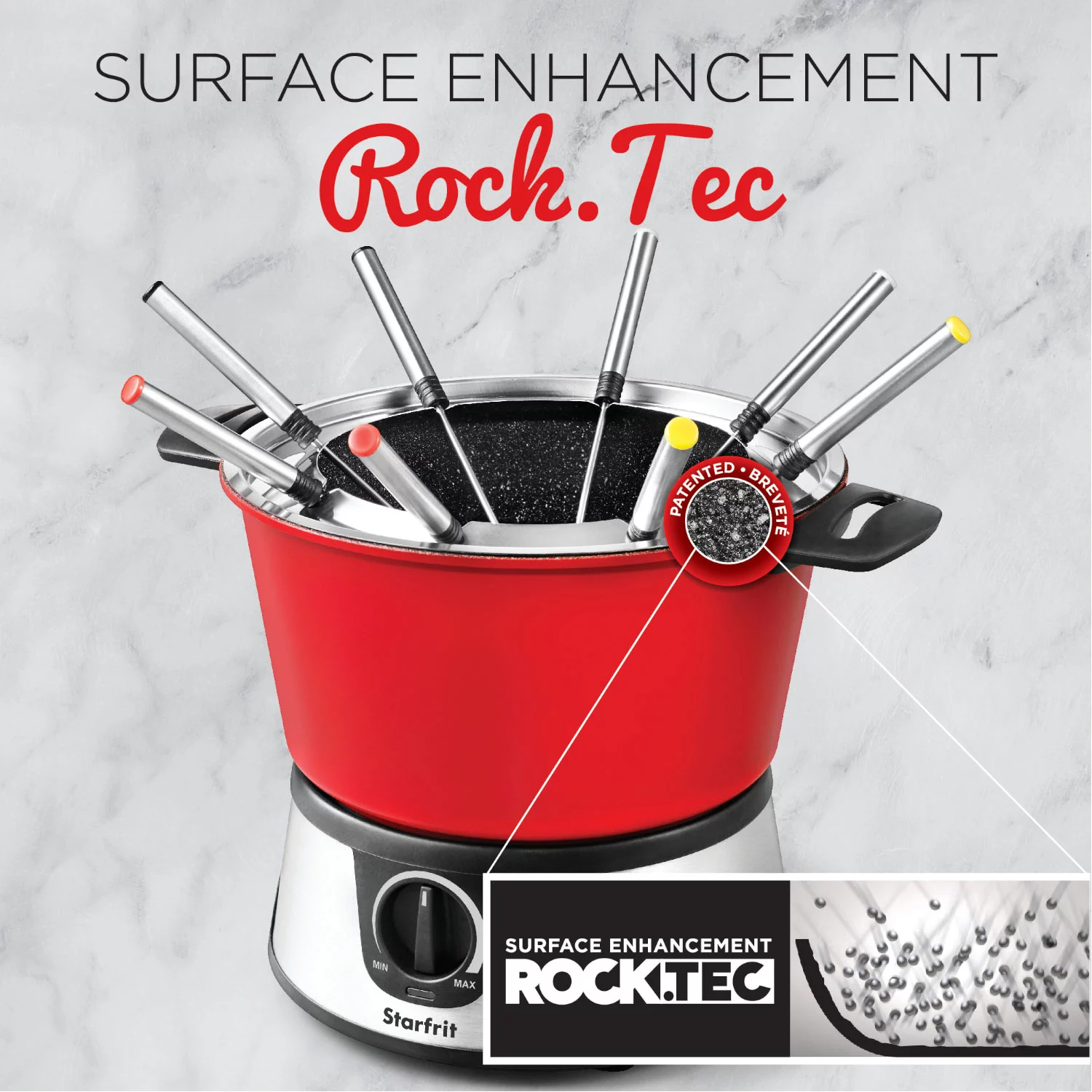 The Rock by Starfrit 3.2-Quart Electric Fondue Set， One Size