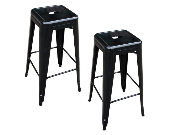 Buffalo Tools Black Metal Bar Stool 2 Pc. BS030B2PK