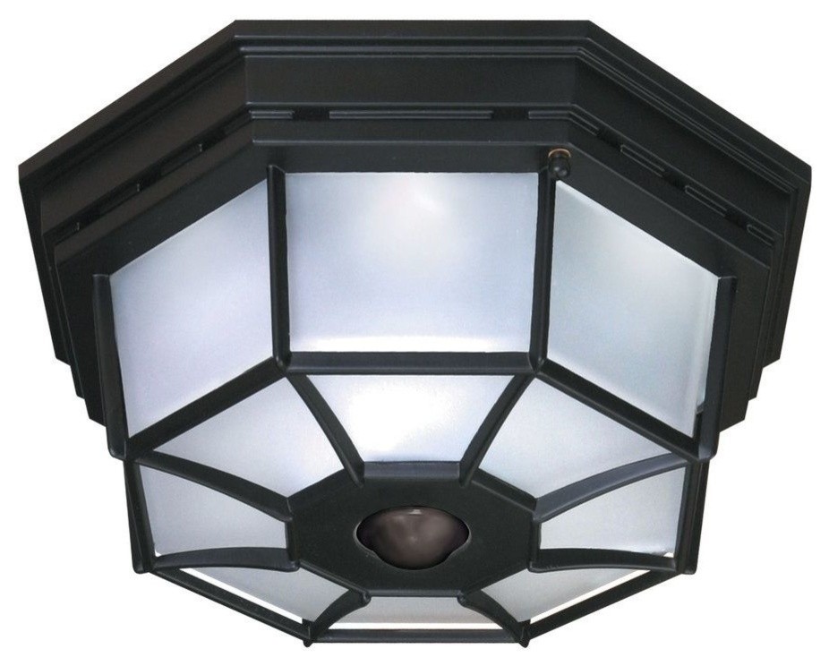 Heath Zenith HZ 4300 4 Light 360 Degree Motion Activated Outdoor   Transitional   Outdoor Flush mount Ceiling Lighting   by Buildcom  Houzz