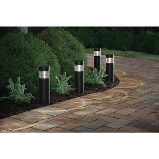 Hampton Bay Solar 8 Lumens Black Bollard Light (6-Pack) 50229