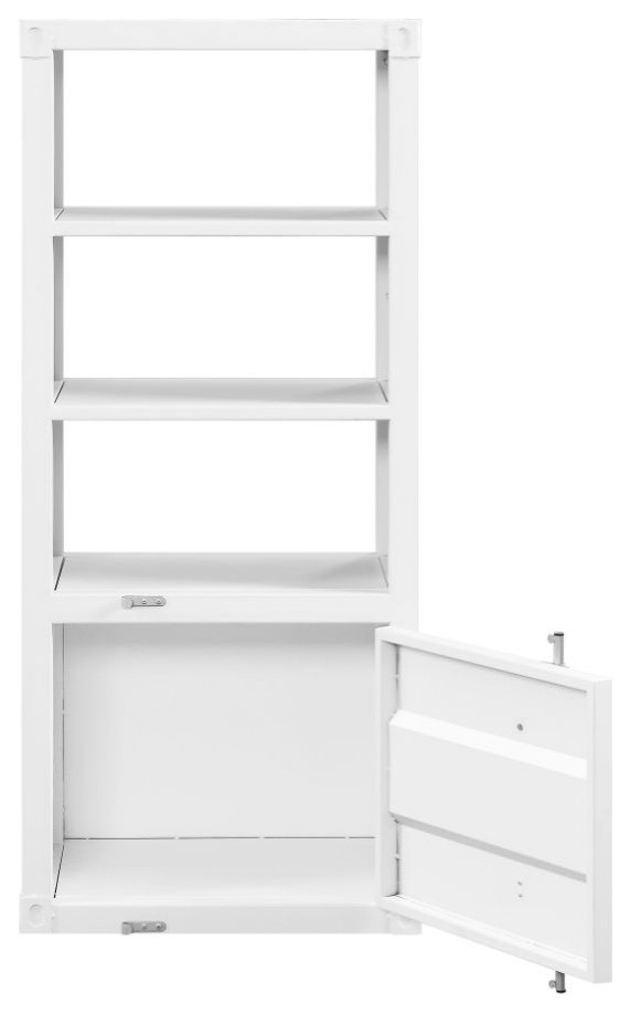 Acme Cargo Side Pier Left White   Industrial   Entertainment Centers And Tv Stands   by Kolibri Decor  Houzz