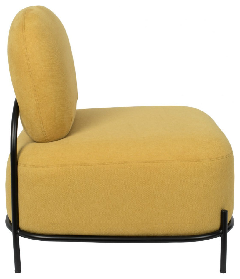 Yellow Upholstered Accent Chair  DF Polly   Contemporary   Armchairs And Accent Chairs   by Luxury Furnitures  Houzz