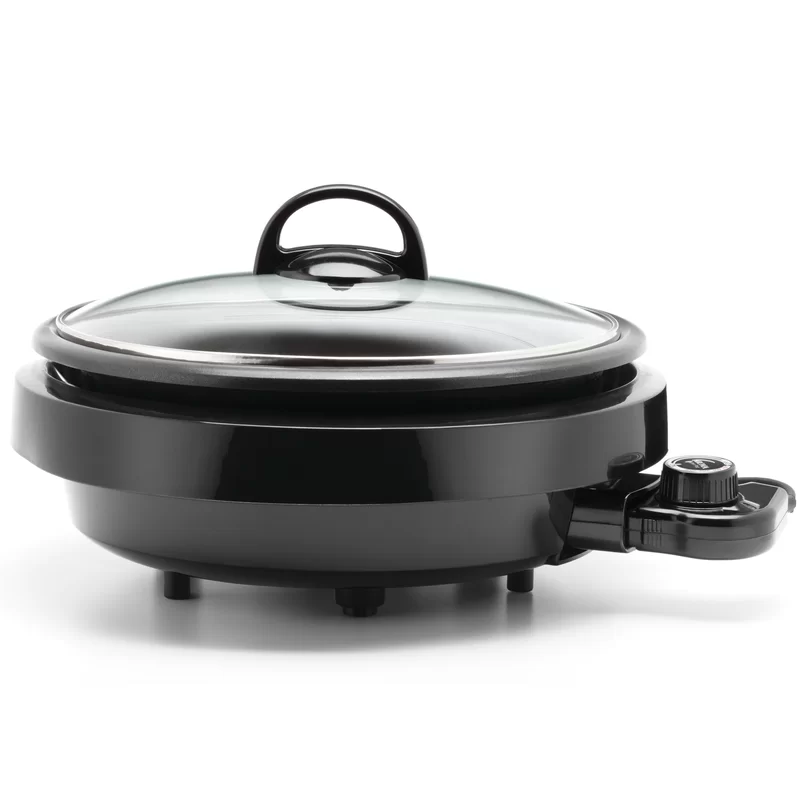 Aroma Housewares ASP-137B Grillet 3Qt. 3-in-1 Cool-Touch Electric Indoor Grill Portable， Dishwasher Safe， Black