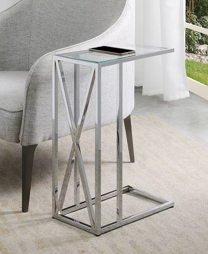 Convenience Concepts 15.75 Oxford Glass C End Table