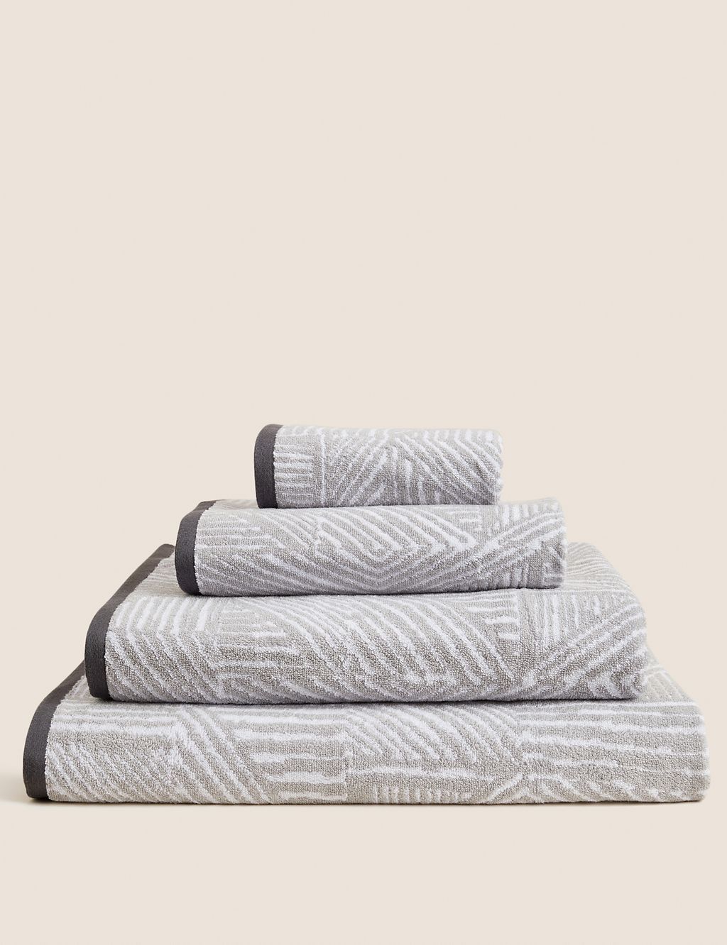 Pure Cotton Abstract Lines Towel