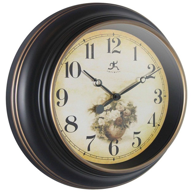 Botanic Wall Clock Black Infinity Instruments