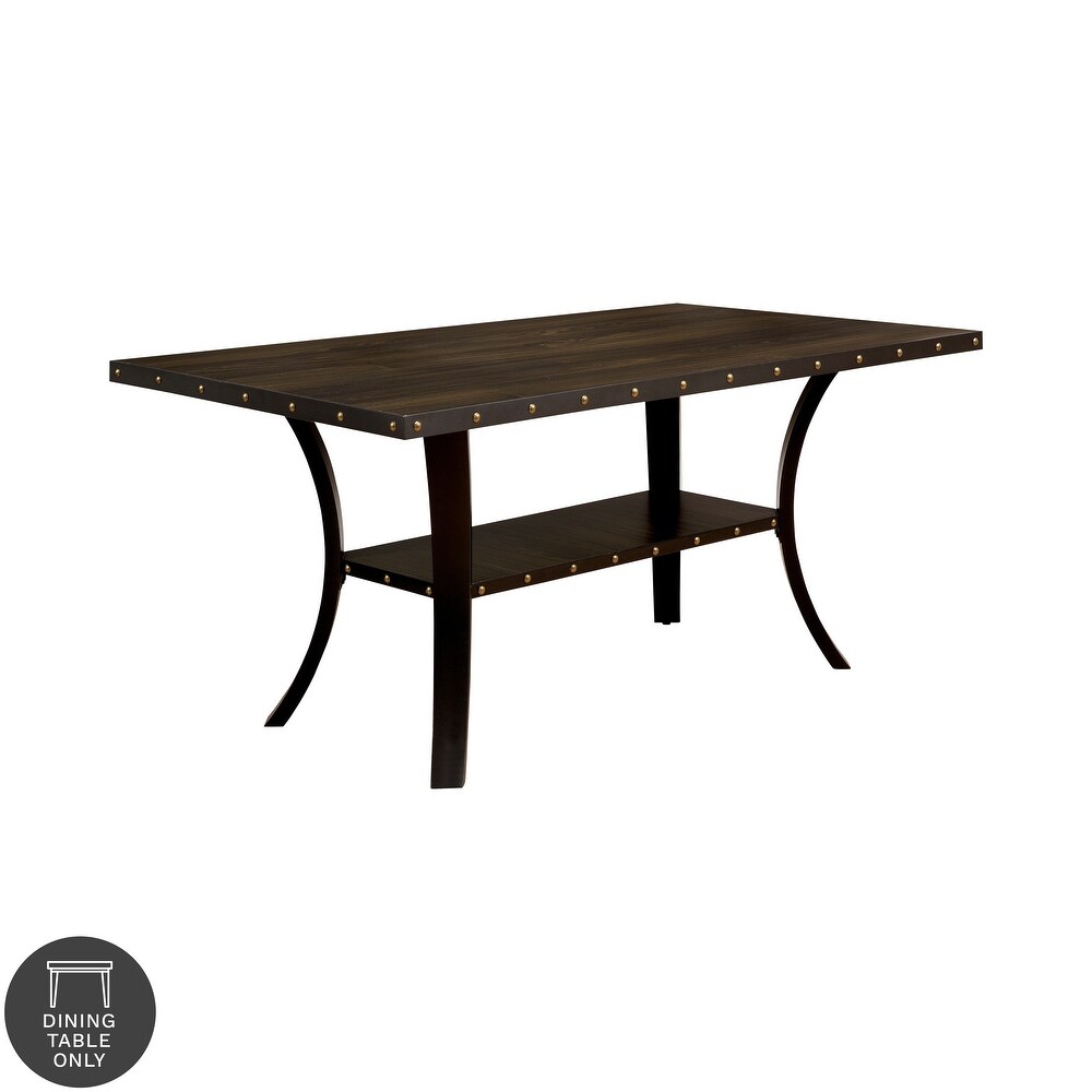 Furniture of America Sika Industrial Walnut 70 inch Wood Dining Table