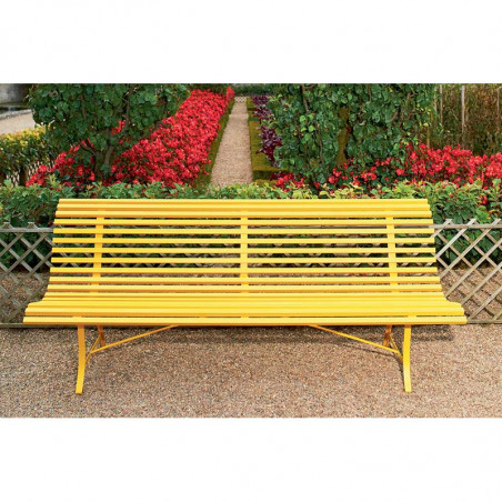 Banc FERMOB Louisiane - Banc de jardin en métal 200cm 4 personnes