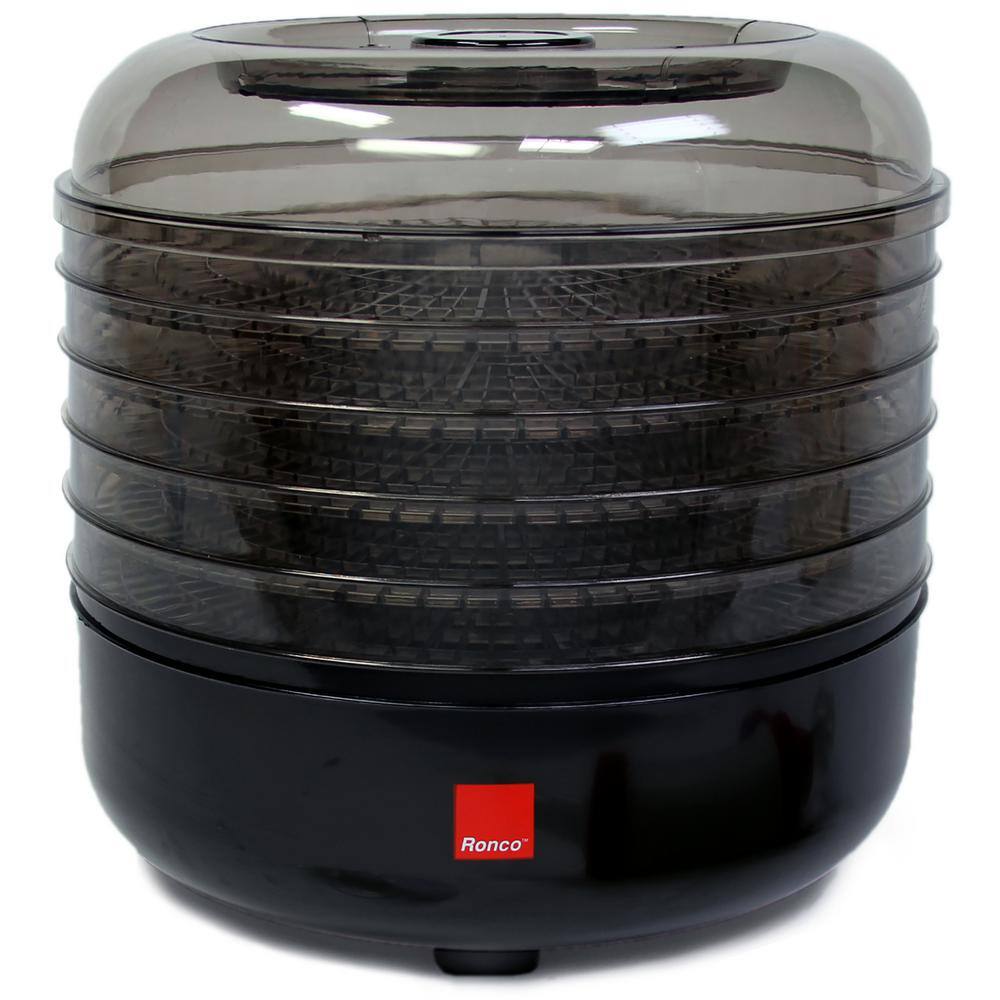 Ronco 5-Tray Black Electric Food Dehydrator with Jerky Gun FD5000BLGEN