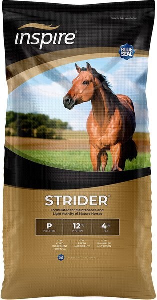 Blue Seal Inspire Strider Horse Food， 50-lb bag