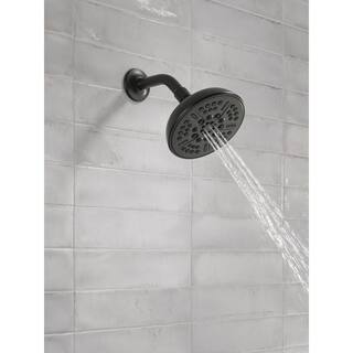 Delta 8-Spray Patterns 2.5 GPM 6 in. Wall Mount Fixed Shower Head in Matte Black 75898BL