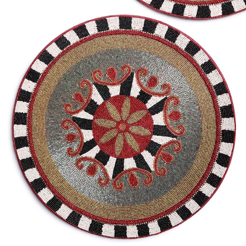 Tangier Beaded Placemats， Set of 2