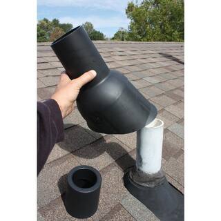 Perma-Boot Pipe Boot Repair for 1.5 in. I.D. Vent Pipe Black Color PBR 312-1.5BK