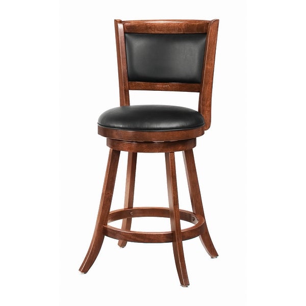 Frasier Transitional Chestnut Wooden Swivel Stools (Set of 2)