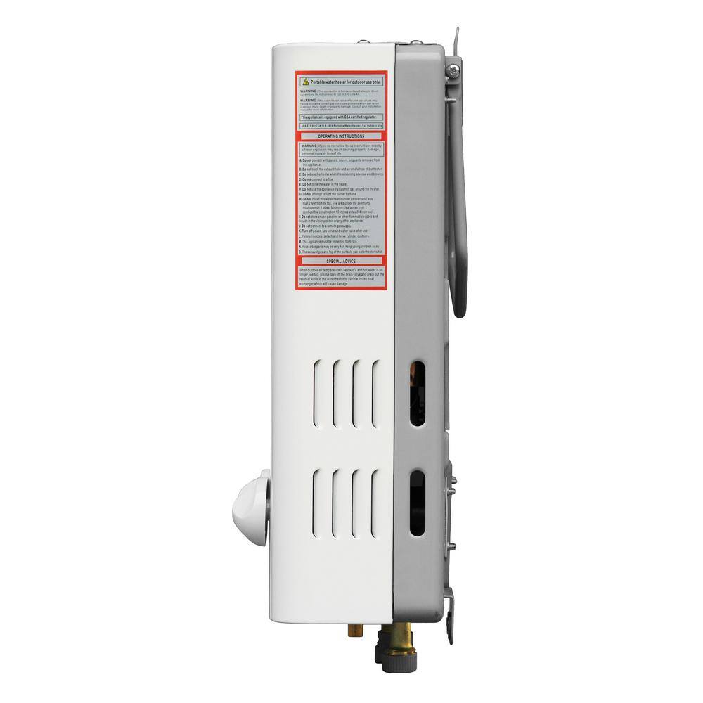 EZ Tankless CampChamp 1.8 GPM Residential Portable LPG Propane Gas Tankless Water Heater System EZCampChamp