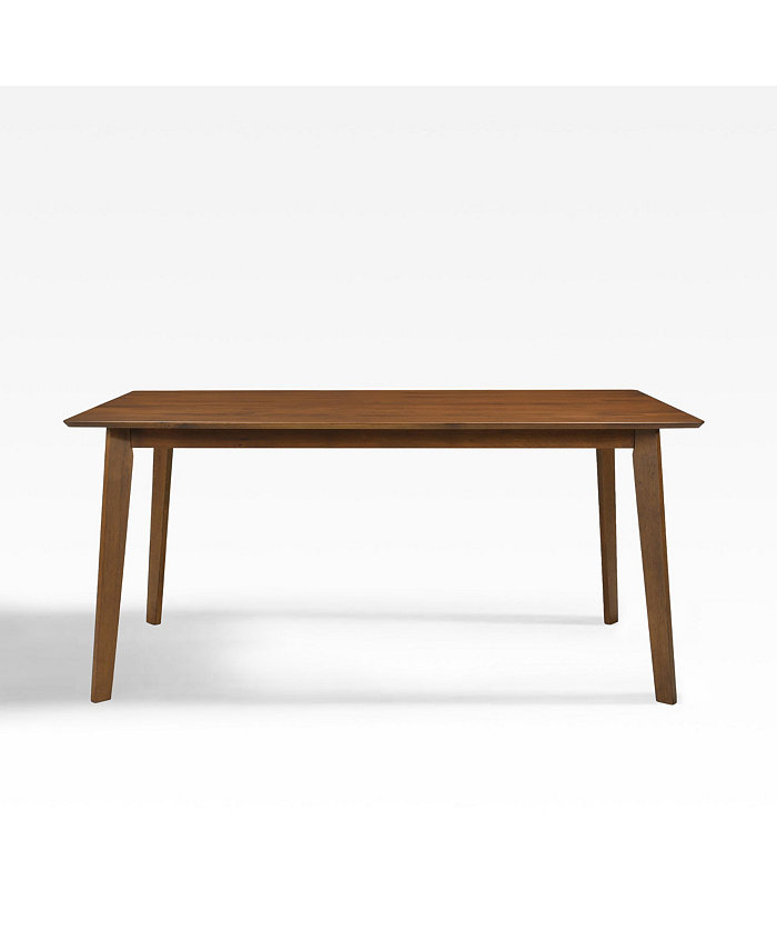 WestinTrends 63 Mid Century Modern Solid Wood Dining Room Table