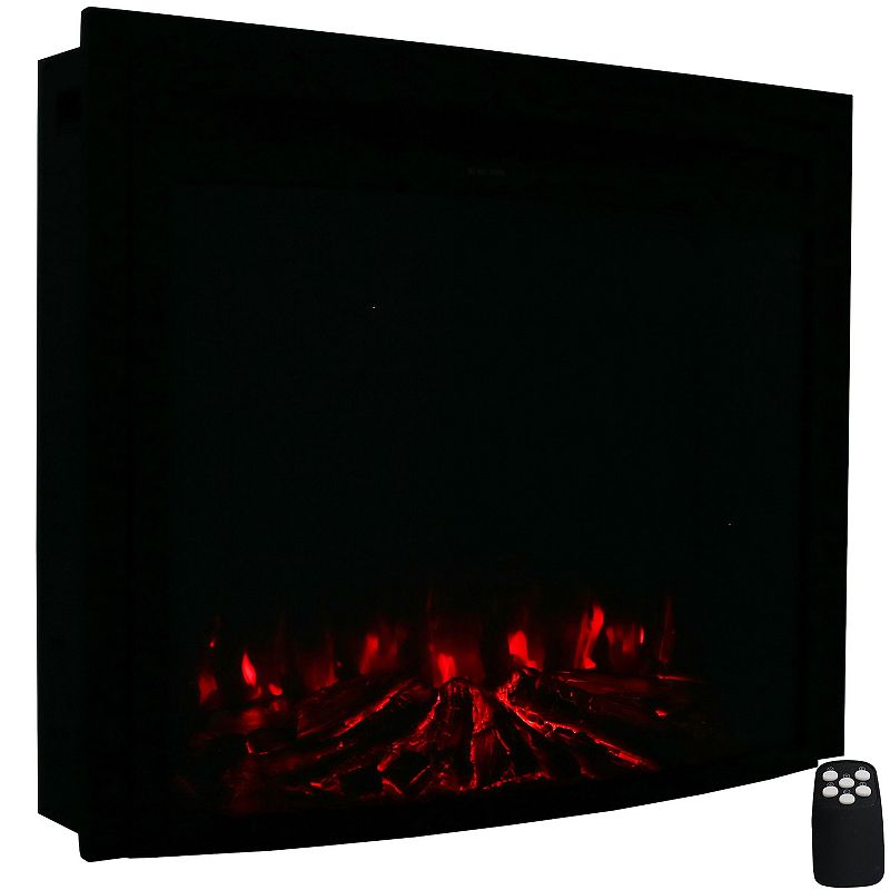 Sunnydaze 30 in Cozy Warmth Indoor Electric Fireplace Insert - Black