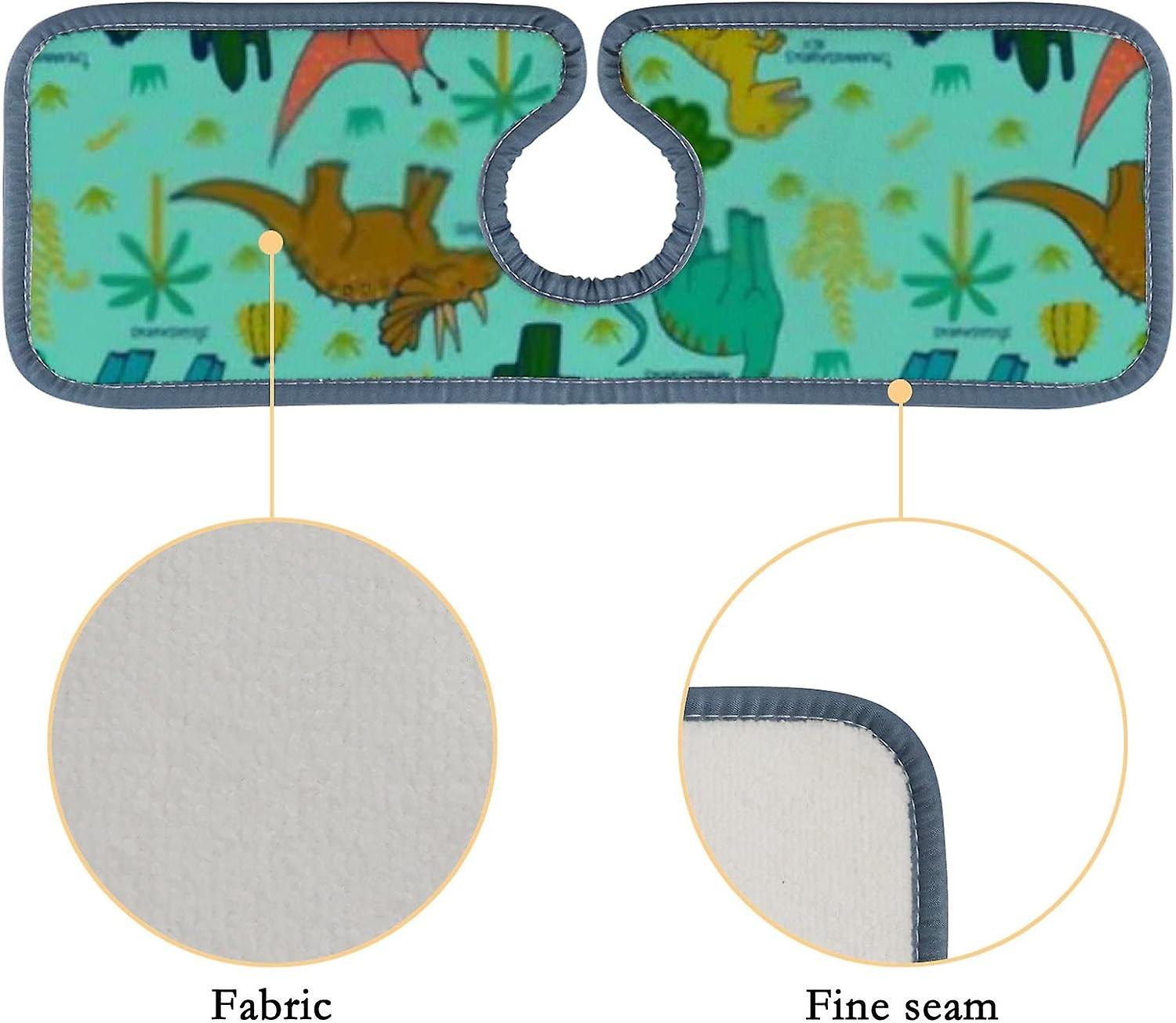 Faucet Absorbent Mat 3 Pcs Dinosaurs Trees And Fern Kitchen Faucet Splash Catcher Washable Counter Drying Pads