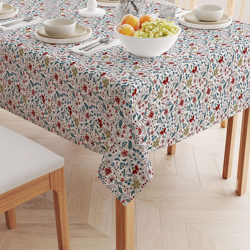 Square Tablecloth， 100% Polyester， 60x60， Botanical Doodles