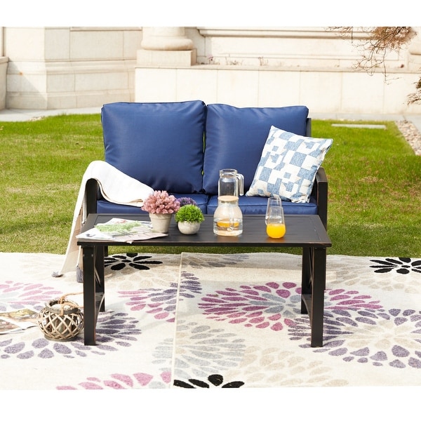 PATIO FESTIVAL 4Person Outdoor Conversation Set with Cushions