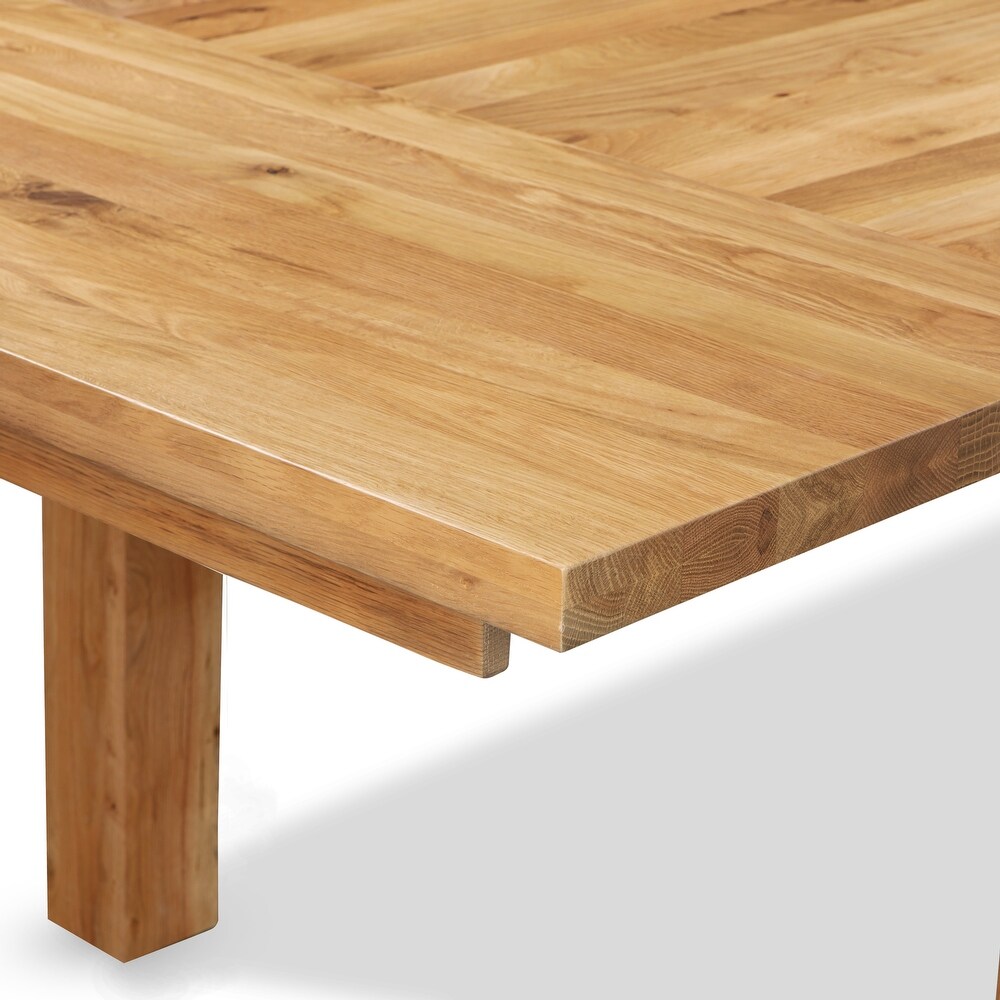 Poly and Bark Festa Extension Solid Oak Wood Dining Table