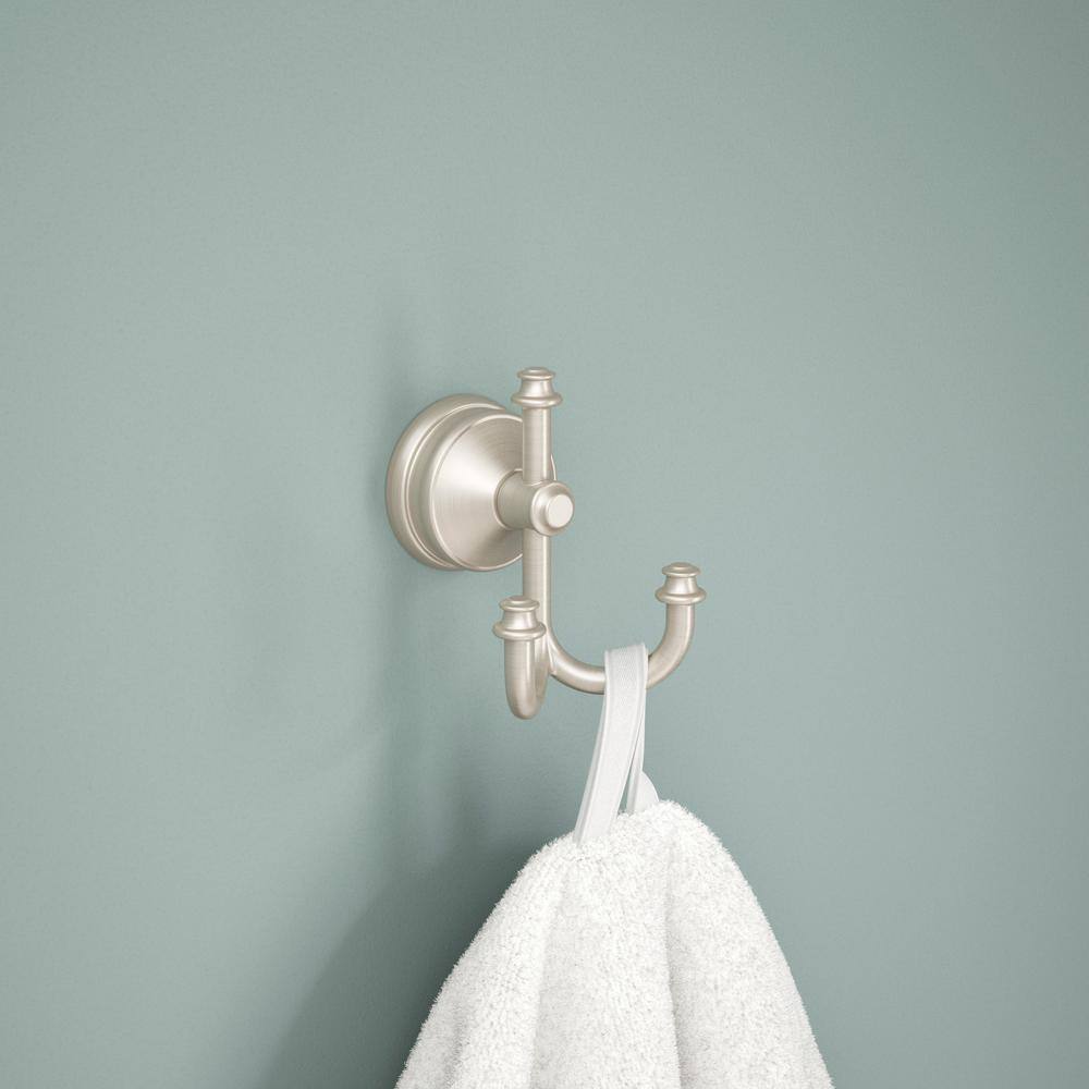 Delta Mylan J-Hook Triple Towel Hook in Spotshield Brushed Nickel MYN35-DN