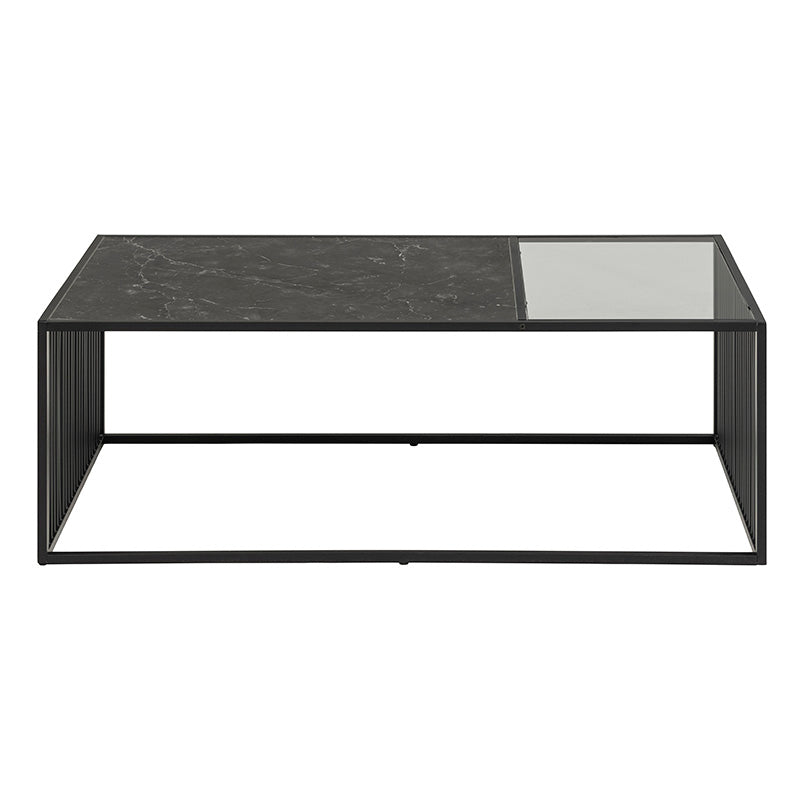 STRINGTON Rectangular Coffee Table 120cm - Black Marble Effect