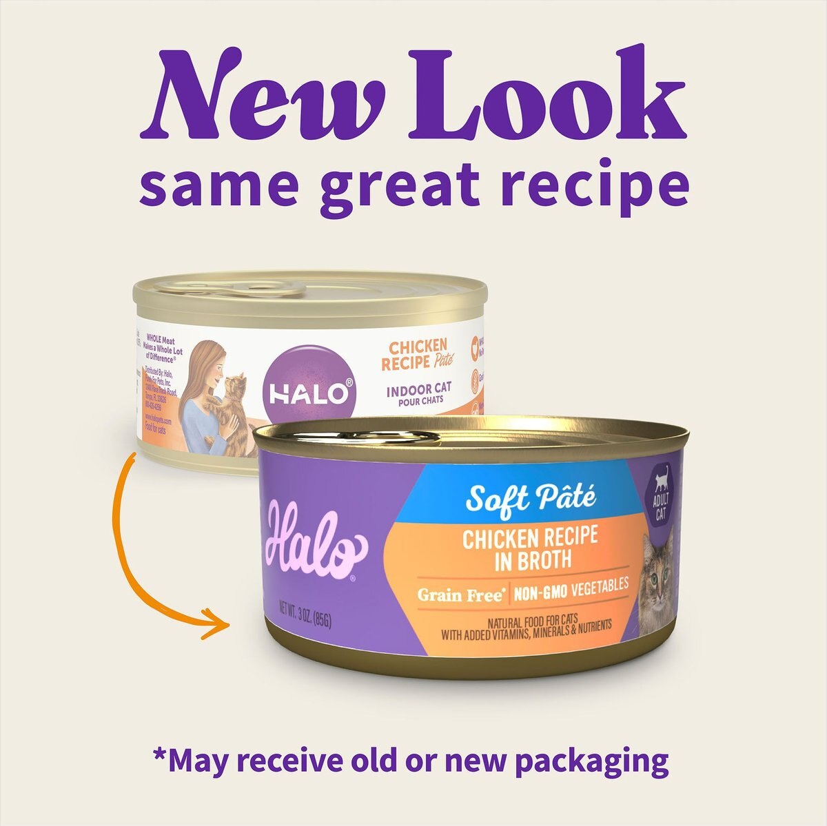 Halo Adult Grain-Free Pate Chicken Recipe in Broth Wet Cat Food