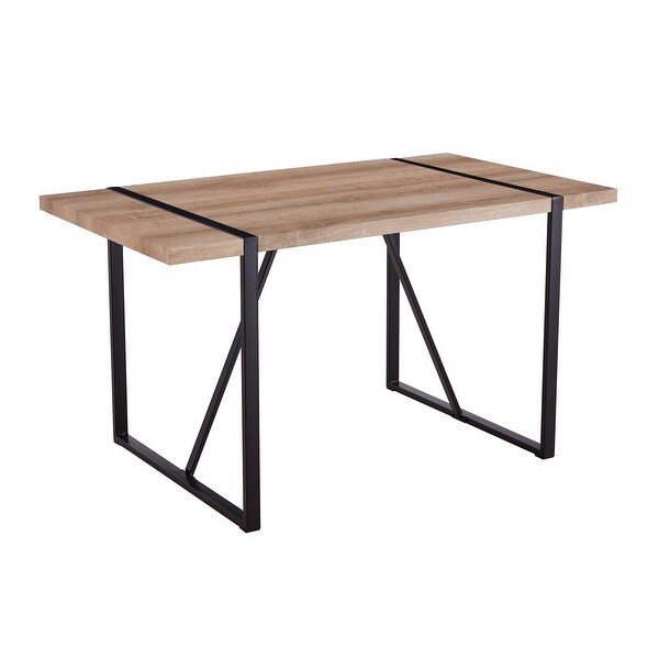 Industrial Rectangular MDF Dining Table for Desks，Kitchens，Patios，Dining rooms