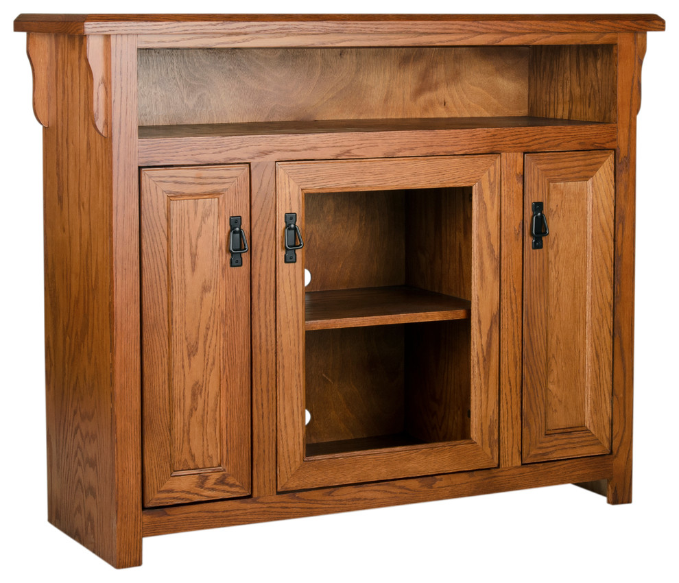 50 quotWide Mission Tall Entertainment Console   Craftsman   Entertainment Centers And Tv Stands   by Eagle Furniture  Houzz